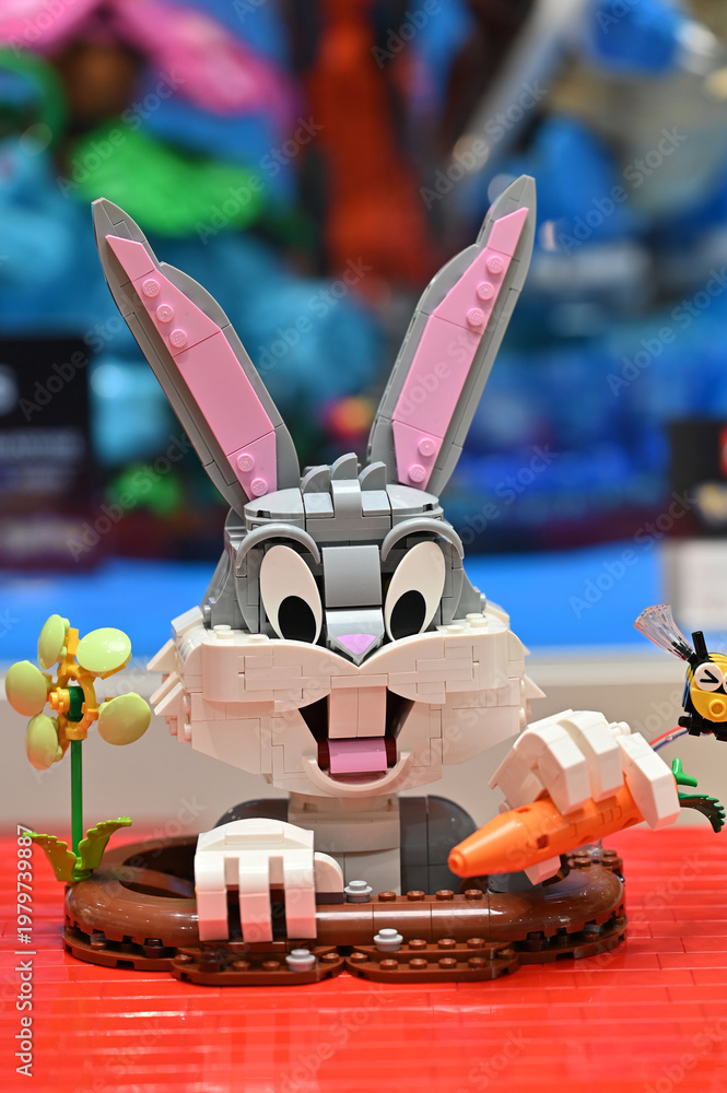 Naklejka premium Lego rabbit. Bugs Bunny