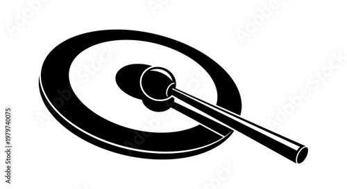 Magnifying glass with handle closeup.