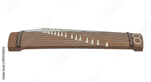 Traditional Musical Instrument Closeup View.