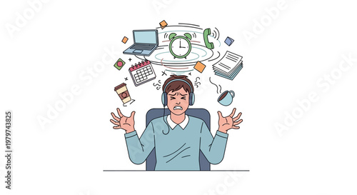 Feeling Overwhelmed by a Busy Workday with Multiple Tasks and Deadlines