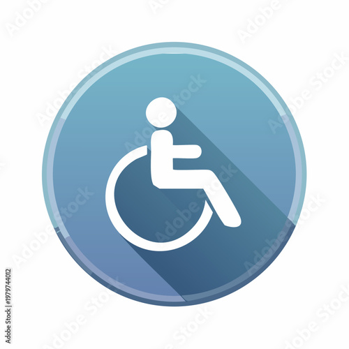 Wheelchair accessibility symbol graphic design.