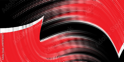 Car sticker wrap abstract banner sporty lines white, red and black grunge color combination brush thunder storm pattern motorsport racing, vector illustration.