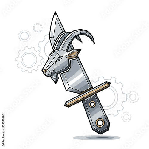 Goat Headed Dagger Close Up.