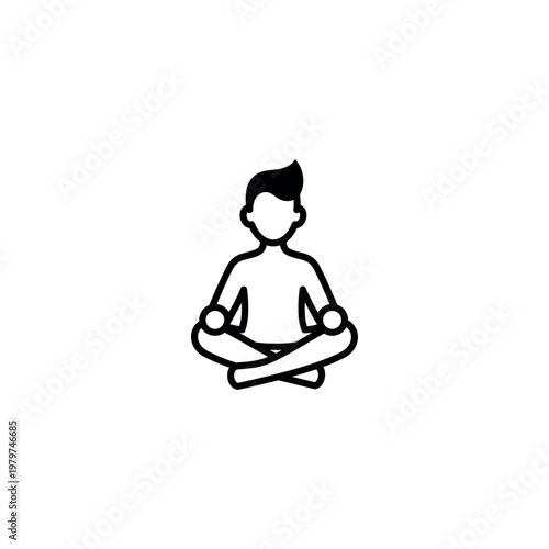 Man sitting in meditation posture.