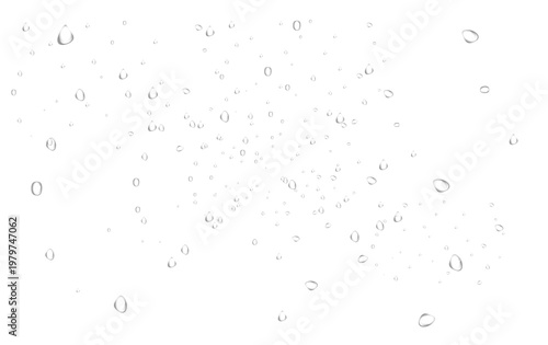 Realistic Water Drops Overlay on Transparent Background, Clear Condensation Droplets and Rain Splashes Isolated on White,Fresh Water Bubbles and Liquid Droplets Abstract Pattern.