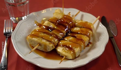 Banana Skewers with Caramel Sauce – Dessert  Fusion