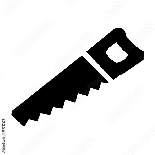 Simple saw cutting tool icon solid style