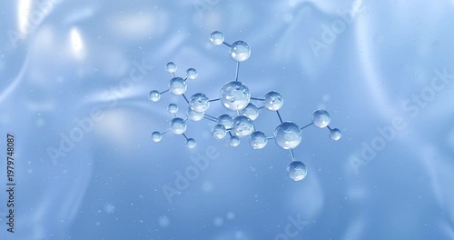 Dimethylallyl pyrophosphate rotating molecular structure, 3d model of isoprenoid precursor
