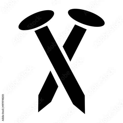 Simple nails hardware icon solid style
