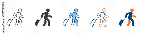 Traveller Icon Set Multiple Style Collection