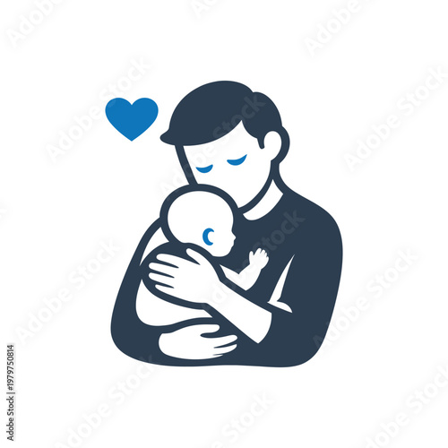 Loving Father Embracing Infant Icon