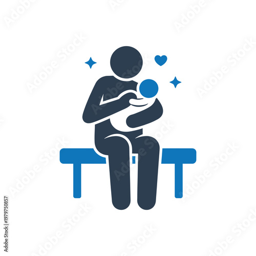 Loving Father Feeding Session Icon