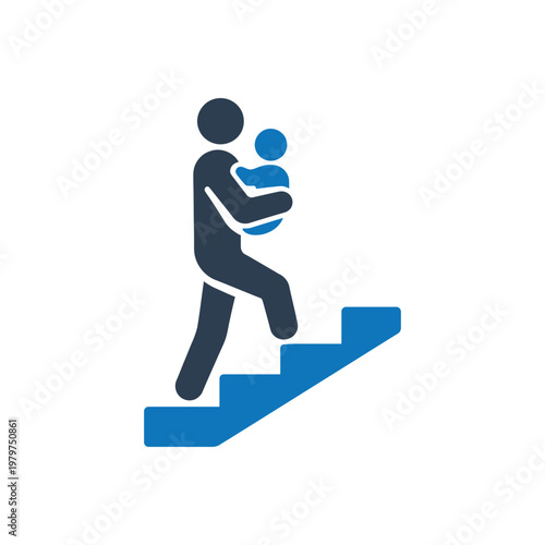 Father Carrying Baby Upstairs Icon