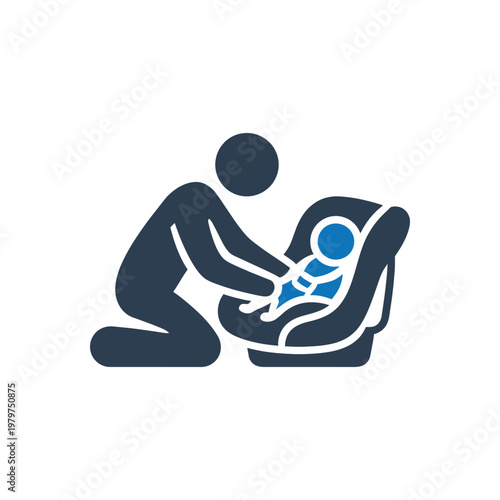 Child Safety Seat Security Icon