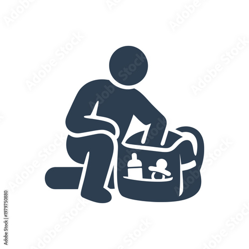 Packing Essential Diaper Bag Icon