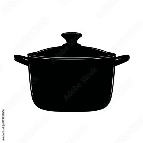 Black silhouette of a cooking pot.