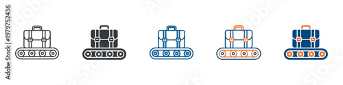 Baggage Claim Icon Set Multiple Style Collection