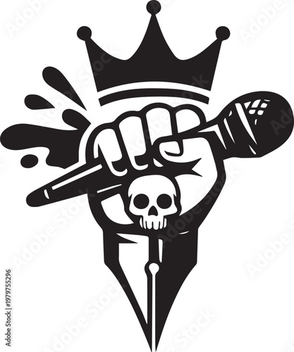 A Symbolic Representation Of Rebellious Music Vector, illustration