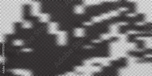 grunge Halftone white and black dots pattern and black gradient grunge texture background. Dotted line comic sport style vector illustration
