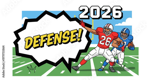 American Football Players, 2026 Defense, Sport Concept, Game Action
