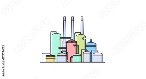 Industrial factory plant equipment machinery.
