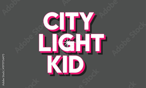 City light kid phrase t shirt design with teenager illustration typography lettering abstract energetic subculture creative lifestyle downtown illumination t shirt design