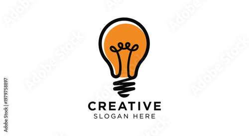 Creative lightbulb logo design for innovative ideas and concepts.