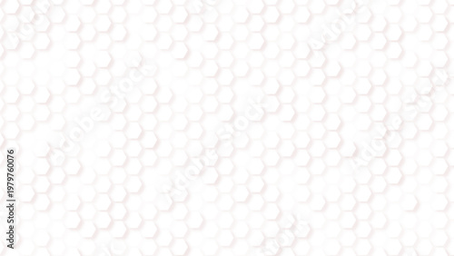 Clean White Hexagonal Grid with Soft Shadows. 