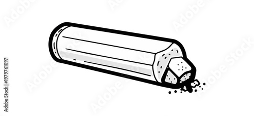 Broken chalk illustration educational concept vector