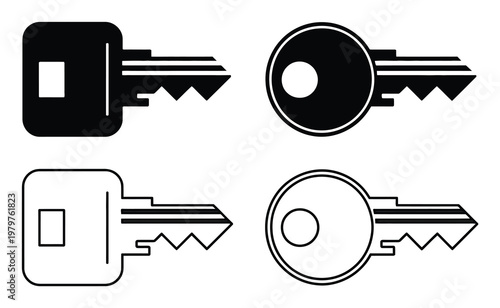 Key Shapes Vector Illustration