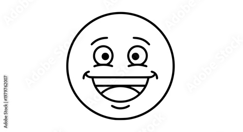 Excited Laughing Emoji Face with Wide Open Mouth and Tongue