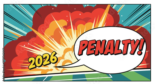 Explosion Penalty 2026 Comic Book Style