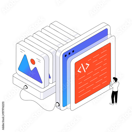 Unique design illustration of static asset 