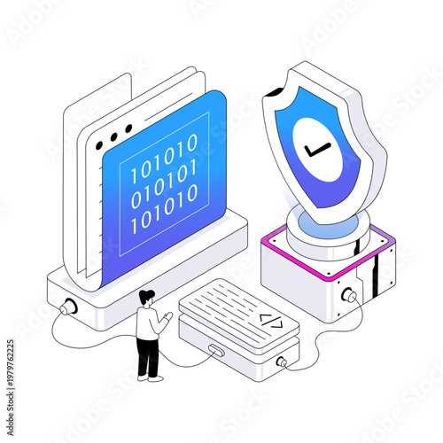 An illustration design of secure binary code 
