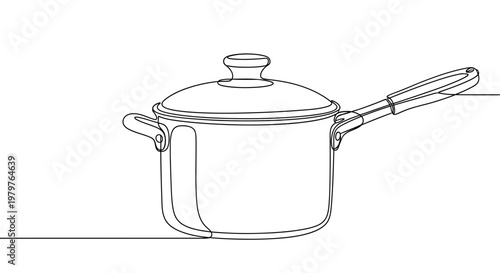 Cooking Pot with Lid and Handle.