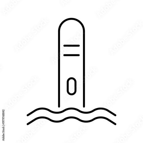 Pregnancy test icon. Healthcare and fertility line symbol. Black and white.