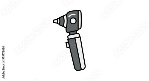 Medical Otoscope Icon Vector Illustration - Ear Examination Tool