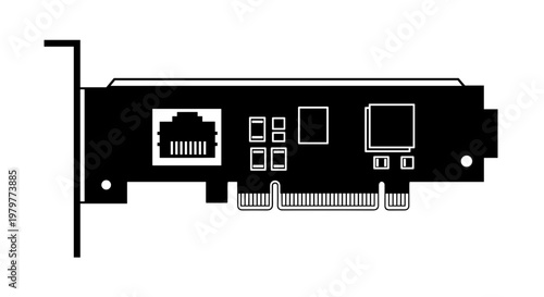 Computer graphics card closeup.