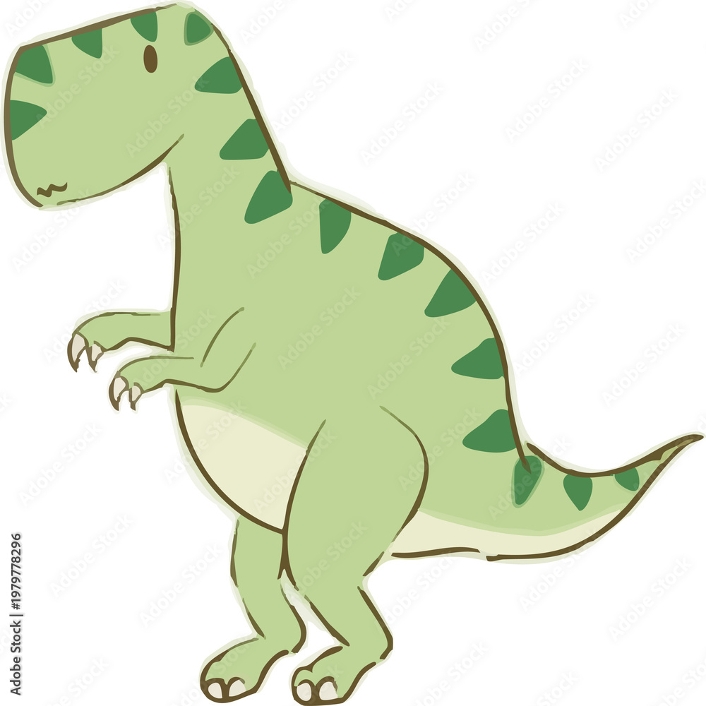 Fototapeta premium Cute Dino Trex Illustration animal sticker PNG