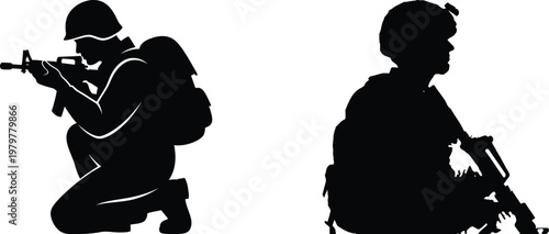 Honoring heroes a memorial day silhouette of soldiers and remembrance