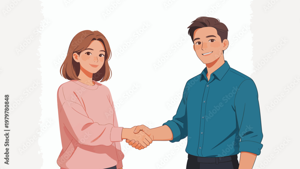 Fototapeta premium Two people shaking hands