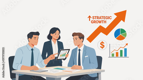 Business team discussing growth strategies
