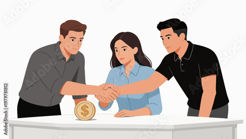 Business deal handshake