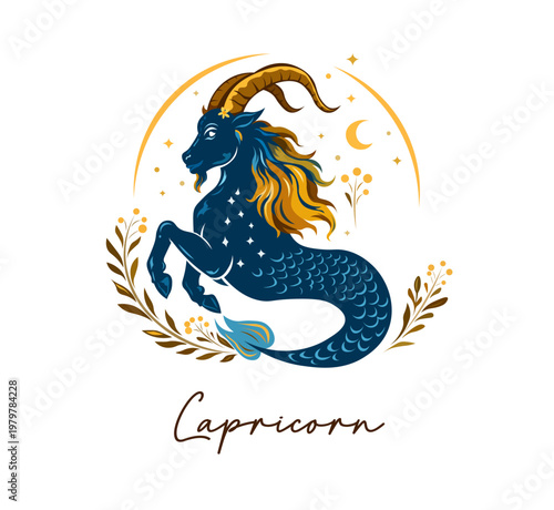 The illustration - zodiac sign in the modern style.