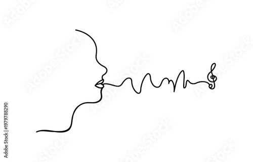 21 june World Music Day headphone continuous line drawing, world music day theme, isolated on white background, girld and boy World music day line art, world music day log , sign