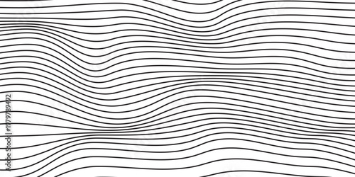 Wave Lines Pattern Abstract Background. Vector