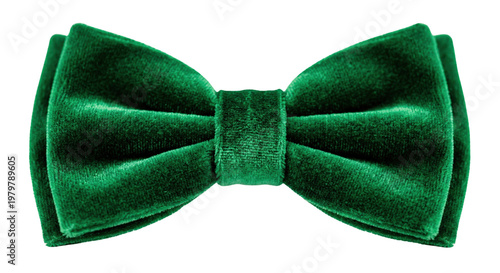 Obraz na plátně Green velvet bow tie accessory