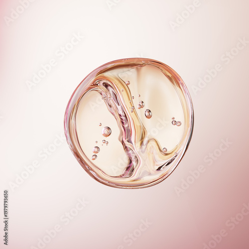Canvastavla Floating cosmetic rose hip oil essence droplet