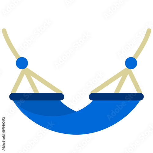 Hammock icon, Flat design style vector illustration