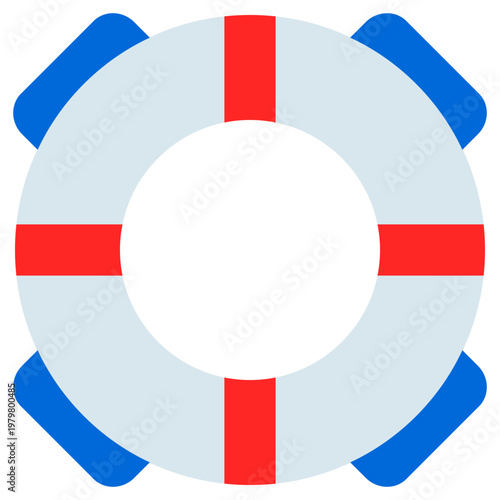 Lifebuoy icon, Flat design style vector illustration